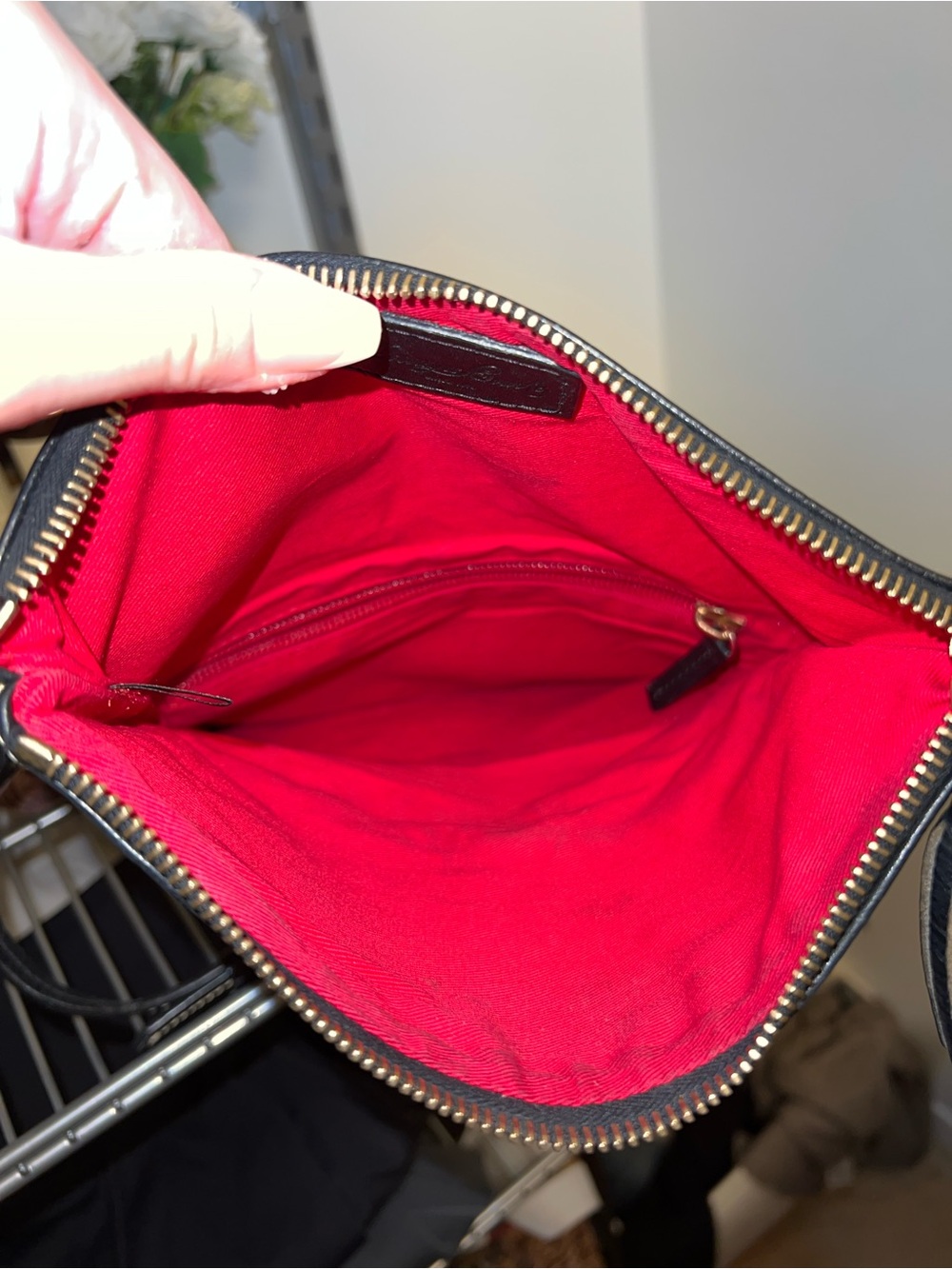 Dooney & Bourke lack Pebbled Leather Fold-Over Clutch - Picture 4 of 4